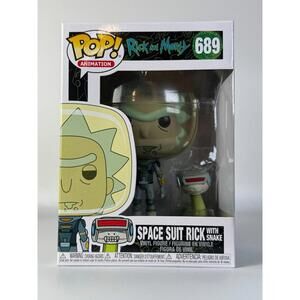 Funko Pop Rick and Morty,  Space Suit Rick With Snake Pop, #689